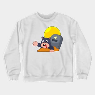 Mole Halloween Grave Crewneck Sweatshirt